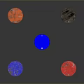 Colorful Oil Drums With Crude Oil Flammable Waste And Motor Oil Labels