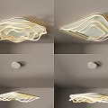 Modern Geometric Ceiling Pendant Lighting Combinations With Sleek Lines And Ambient Glow 3d model