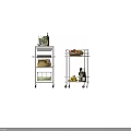 Commercial Kitchen Utility Carts With Wheels Multi Tiered Storage For Utensils Fruits And Bottles