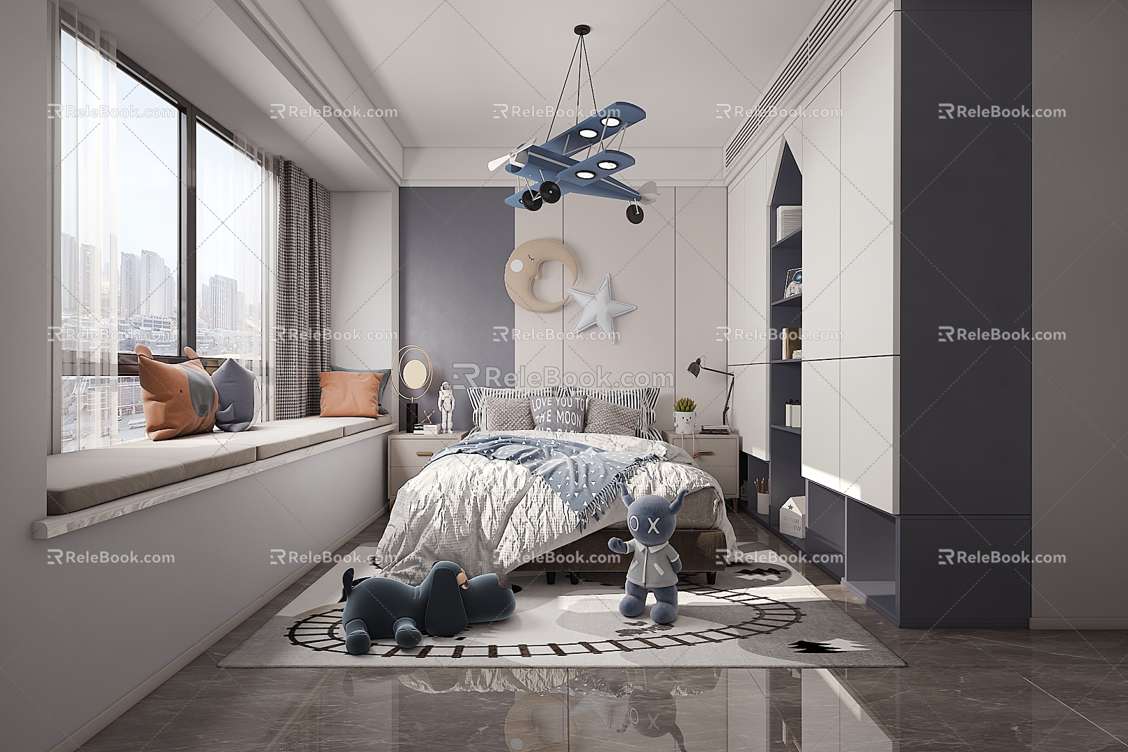 Modern Boys Children's Room 3d model