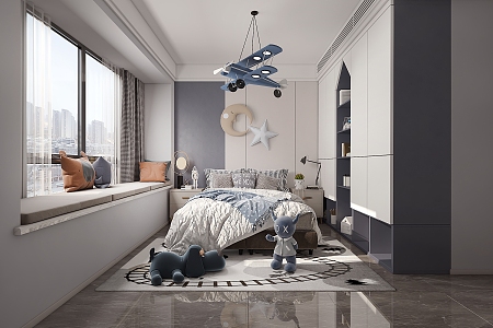 Modern Boys Children's Room 3d model