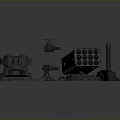 Advanced Weapon Components Featuring Cannon Launcher Ammunition Cylinders And Mechanical Parts