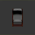 Leisure Rocking Chair With Comfortable Gray Fabric Seat Wooden Frame And Curved Armrests