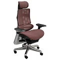 Ergonomic Office Chair with Mesh Back Adjustable Armrests Comfortable Seat Metal Base Swivel Design