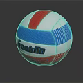 Franklin Volleyball Sports Equipment With Red White Blue Striped Pattern