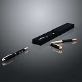 Black And Gold Pen Set With Sleek Black Box For Daily Writing Use