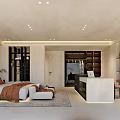 Modern Living Dining Area Interior With White Sofa Black Table And Ceiling Lighting