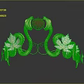 Luxury Gold Crown Jewelry with Golden Snakes Green Leaves and Red Heart Gemstone