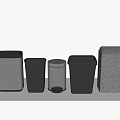 Public Facilities Trash Bins With Various Styles And Stainless Steel Metal Designs