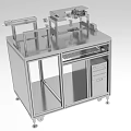 Stainless Steel Industrial Workbench With Cabinet Drawer And Top Frame Structure For Industrial Use