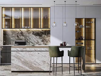 Modern Kitchen Restaurant 3d model