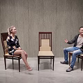 Modern Minimalist Dining Chairs With Wooden Frame And Upholstered Seat In Indoor Space