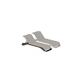Modern Single Bed With White Textile Surface And Black Sturdy Frame