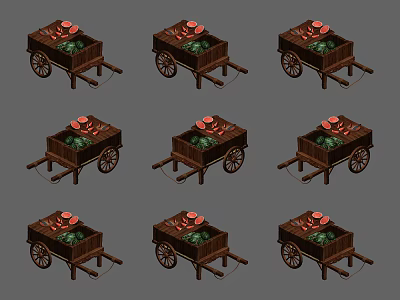 Modern Sale Truck Watermelon Car 3d model