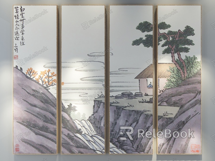 Chinese Landscape Painting Decorative Painting model