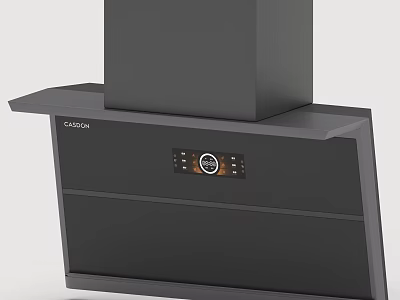 CASDON Modern Black Range Hood Kitchen Appliance With Control Panel 3d model