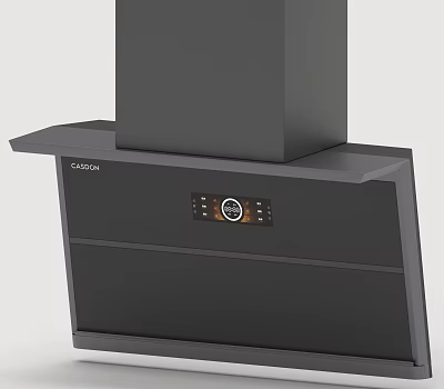 CASDON Modern Black Range Hood Kitchen Appliance With Control Panel 3d model