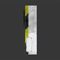 Modern White and Yellow Air Cooler Fan With Display Window And Control Panel