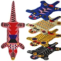 Colorful Animal Shaped Rugs With Unique Patterns 3d model