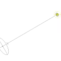 Four Square Shaped Outdoor Lights In Circular Arrangement On Grass Illuminated