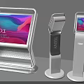 Public Facility Modern Self Service Telly Kiosks With Digital Screens And White Design