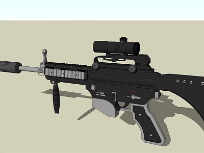 modern gun gun apparatus 3d model
