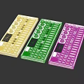 Three White Musical Instrument Control Panels With Buttons Knobs And Screens