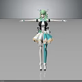Anime Character With Green Hair And Butterfly Inspired Costume And Wing Details