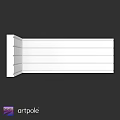 White Decorative Architectural Molding With Layered Design For Wall Corner