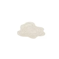 Cream Colored Shaped Rug With Wavy Curved Design For Modern Home Decor