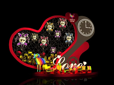 Modern Meichen Heart 3d model