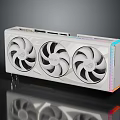 High Performance White Graphics Card With Triple Fans And RGB Lighting