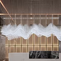 Elegant Modern Hotel Lobby Interior With Crystal Chandelier And Reception Desk
