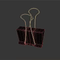 Black Paper Clip Holder With Simple Design And Two Metal Paper Clips