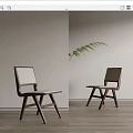 Modern Wooden Dining Chair With Upholstered Seat For Stylish Home Interior Design