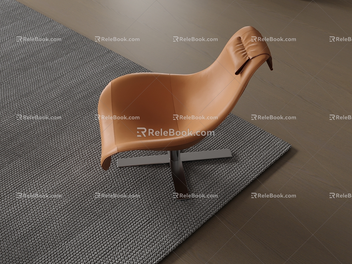 Modern Leisure Chair Leisure Reclining Chair Leather Leisure Chair 3d model