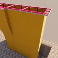 Sports Equipment With Yellow Main Structure And Pink Top Frame Design
