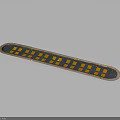 Scene Component Long Strip Design With Black And Orange Squares Pattern 3d model