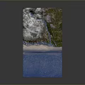 Modern Geological Model Displaying Mountain Water Layered Structure And Vegetation Details