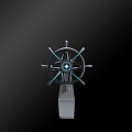 Technology ship rudder spacecraft steering wheel 3d model