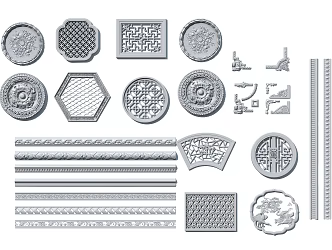 chinese style carving 3d model