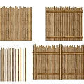 Garden Ornaments Featuring Bamboo Fences With Various Designs For Outdoor Use