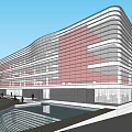 Modern Office Building Simple Multi-storey Office Building 3d model