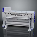 Technology Industrial Machine Featuring Modern White Body And Blue Accent Details