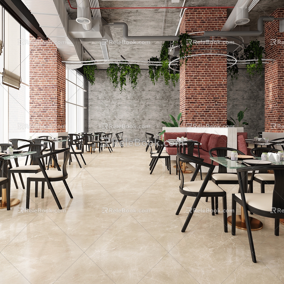 Industrial LOFT Western Restaurant 3d model