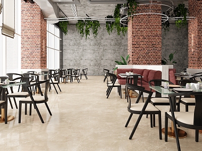 Industrial LOFT Western Restaurant 3d model