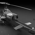 3D Rendered Military Attack Helicopter Model With Detailed Cockpit And Weapon Systems