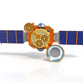 Advanced Orbital Satellite With Solar Panels And Scientific Instruments For Space Exploration