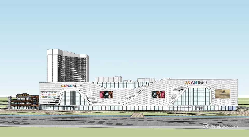 Modern Open Kitchen Interior Design With Island Counter And Appliances 3d model