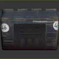 Sturdy Blue Military Weapon Storage Crate With Number 92273 17 And 46